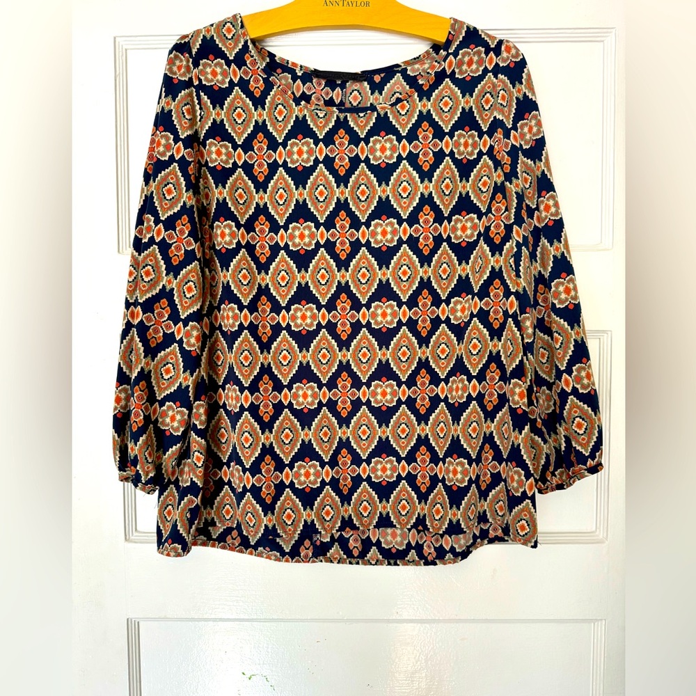Peaches & cream three quarter sleeve pixel shirt